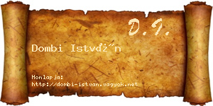 Dombi István névjegykártya