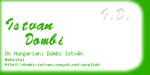 istvan dombi business card